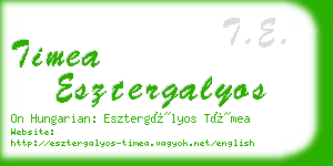 timea esztergalyos business card